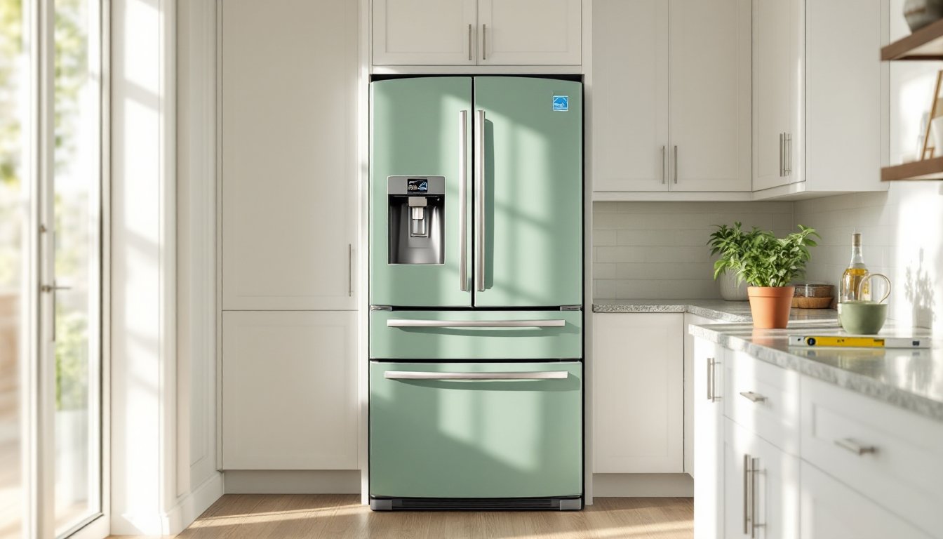 green refrigerator